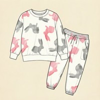 Ensemble sweat-shirt et pantalon pour enfants 100 % coton respirant, motif patte d'animal mignon, vêtements décontractés pour enfants, automne-hiver, vente en gros