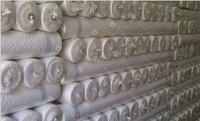 Tissu en microfibre tissé gris/blanc blanchi 100 % polyester pour impression par sublimation ou parure de lit