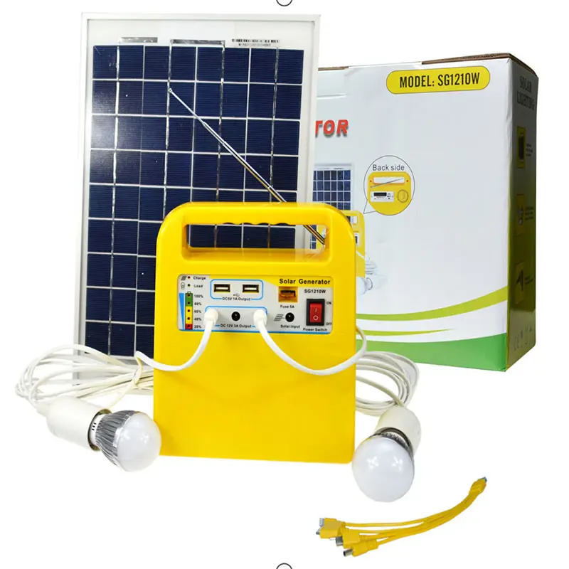 Gerador solar portátil de alta eficiência para carregamento de celular, banco de energia usb