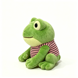 Peluche de rana, rana verde de peluche, rana con camiseta de peluche, juguete de rana, decoración de rana estilo cottagecore, regalo de peluche de animal - Product Image 5
