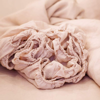 Parure de draps en lin français 100% pour lit Queen Size, style ferme moderne, 300 fils, respirant et absorbant l'humidité
