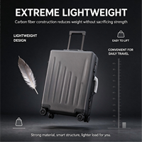 Valise de cabine légère en fibre de carbone forgée avec options personnalisables et plusieurs tailles disponibles