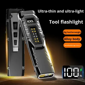 مصباح يدوي LED خارجي مقاوم للماء IP65 قابل لإعادة الشحن، ضوء قوي صغير محمول للعمل والمنزل وحالات انقطاع التيار الكهربائي والطوارئ - Product Image 2