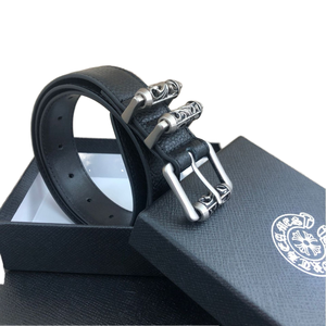 Cinturón Decorativo de Cuero Vacuno Genuino con Hebilla de Rodillo Retro Personalizada, Estilo Casual y a la Moda, Estilo Cuervo - Product Image 1