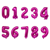 QAKGL 32 pouces numéro ballon or/argent/bleu/rose/rouge/noir dégradé coloré feuille hélium numéro ballon pour articles de fête