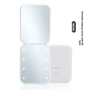 Espejo de Maquillaje LED de Aluminio ABS, con Batería, Aumento 2x, Doble Cara, Portátil, Plegable, Ideal para Regalo - Product Image 5