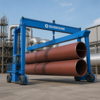 SEVENCRANE 40t Rubber Tyred Gantry Crane Tugas Berat Elektrik untuk Pelabuhan dan Area Kontainer