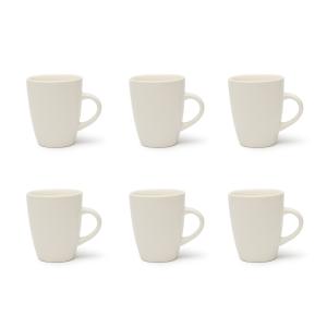 Set di 6 Tazze in Ceramica Excelsa, Bianche 40 Cl, Stile Minimalista alla Moda, Finitura Opaca, per Uso Domestico e Regali - Product Image 2