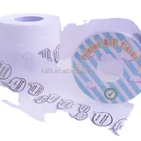 Printed White Feature and Black Logo Toilet Paper for Hotel
