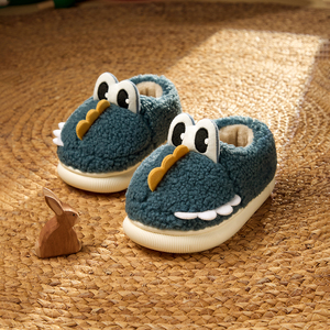 <span class=keywords><strong>Zapatillas</strong></span> de algodón con estampado de animales para niños y niñas, zapatos cálidos de invierno para el hogar, suela suave de felpa, suela exterior de EVA antideslizante, tamaño real - Product Image 1