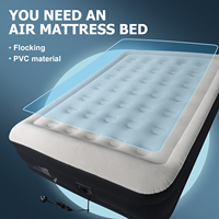Lit d'air gonflable de qualité supérieure, matelas pneumatique taille Queen/Twin avec pompe intégrée pour la maison et le camping en plein air