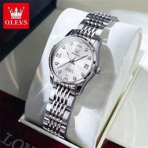 OLEVS calendario 6673 da <span class=keywords><strong>donna</strong></span> orologio automatico diamante di lusso quadrante meccanico orologio da <span class=keywords><strong>donna</strong></span> semplice moda classica <span class=keywords><strong>orologi</strong></span> da <span class=keywords><strong>donna</strong></span> - Product Image 2