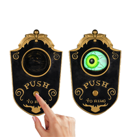 Ornements de sonnette d'Halloween pas chers, œil de porte unique, effroi hanté, accessoires lumineux, décoration de porte suspendue, déguisement de fête