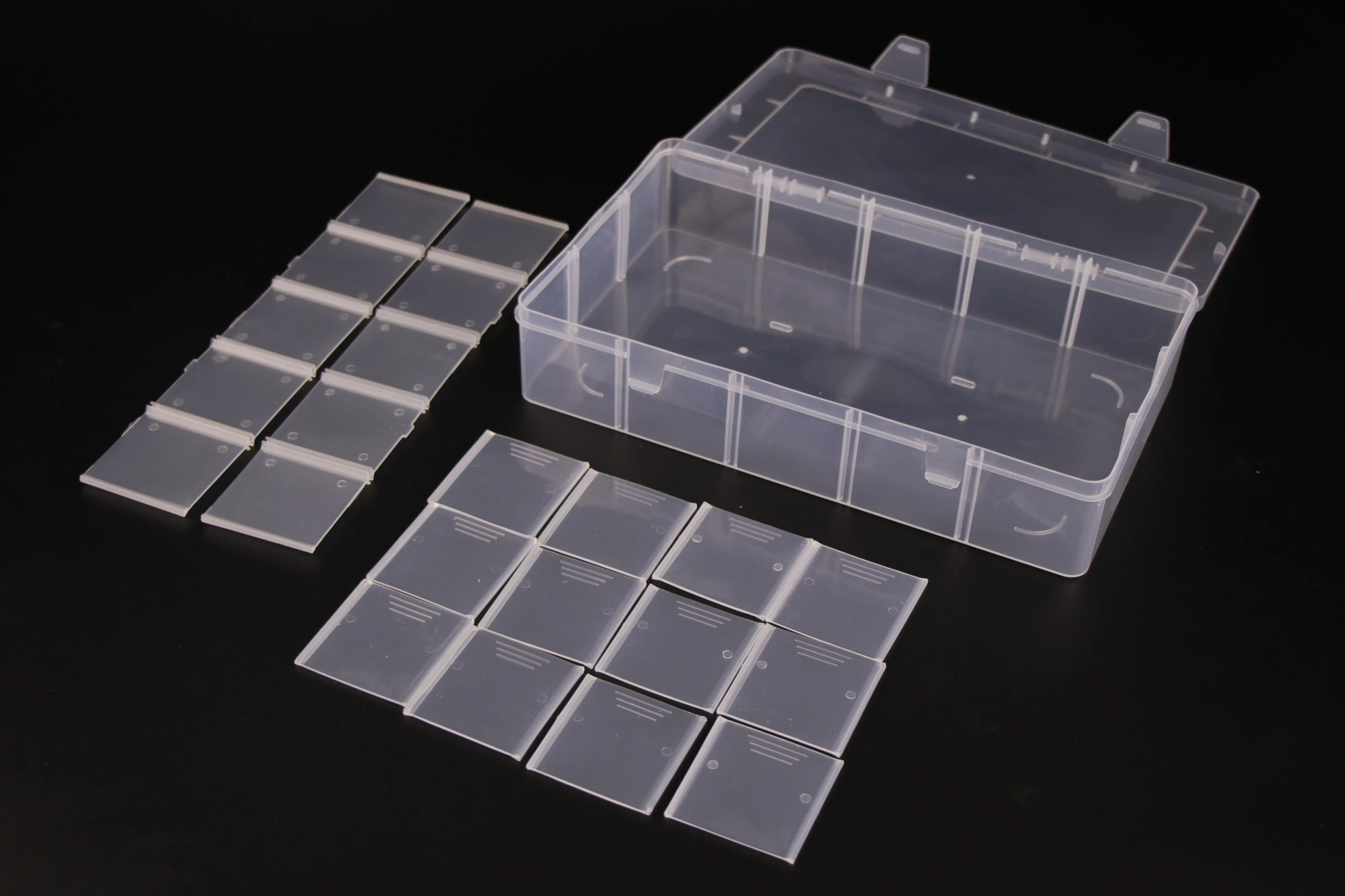 New product easy carry big 15 grid jewelry beads transparent plastic storage box