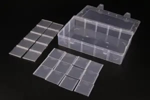 New Product Easy Carry Big 15 Grid Jewelry Beads Transparent Plastic Storage Box