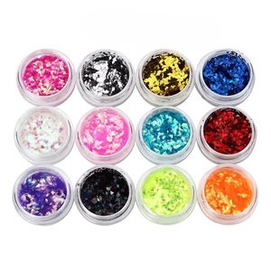 กลิตเตอร์ตกแต่งเล็บและเพชรประดับผสมผงเลเซอร์ ผงฝุ่น และผงสีสดใส 6 สี/ชุด - Product Image 5