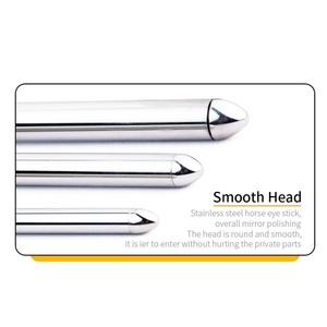 Pull Beads-head Horse Eye Stick Glans Piercing Anti-ejaculation Urethral Dilator Stainless Steel Male Chastity Bar BDSM Sex <b>Toy</b> - Product Image 4
