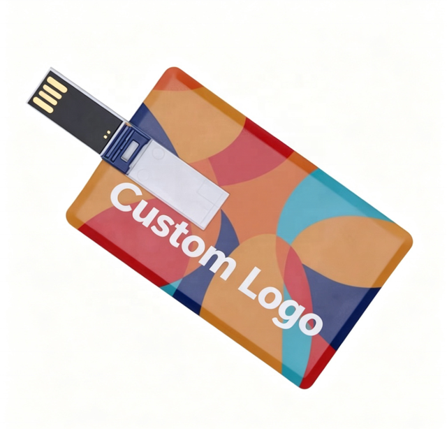 Custom Logo Credit Card USB Flash Drive 1GB 2GB 4GB 8GB 16GB 32GB 64GB USB 2.0 Slim Business Card Promotional Gift