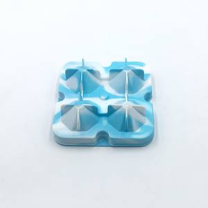 แม่พิมพ์น้ำแข็ง DM06 4 ช่อง รูปทรงเพชร 3 มิติ ขนาดใหญ่ สำหรับวิสกี้ เบียร์ ทำจากซิลิโคนเกรดอาหาร ง่ายต่อการนำออก - Product Image 4
