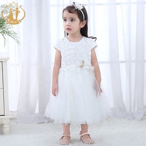 Agile 2025 Appliques a maniche a sbuffo in pizzo Tulle abiti da sposa per ragazze e ragazze da cerimonia per bambini abiti da comunione bianchi per bambini - Product Image 4