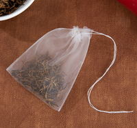 Sacs à thé en nylon jetables de qualité alimentaire, taille personnalisable, avec cordon de serrage, pour thé en vrac, café, herbes, best-seller