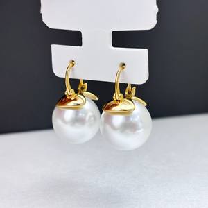 WENCHI S925 Soporte hueco blanco para pendientes con perlas redondas de 10-13mm, accesorio para pendientes de perlas DIY, hebilla oculta, Modelo China 11588 - Product Image 3