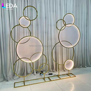LEDA Vente directe d'usine, arche en métal ronde pour mariage, forme circulaire, éclairage LED pour événements de mariage, fond de scène extérieur - Product Image 2