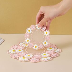 New Design Wholesale Cheap Round Flower Silicone Cup Mat <b>Drink</b> <b>Coasters</b> - Product Image 4