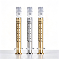 Seringue en verre Luer Lock de 2,25 ml avec colonne de décompression pour la manipulation d' aliquots de matières premières