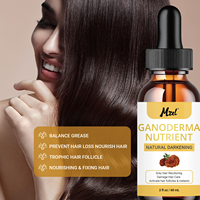 Huile nourrissante au Ganoderma, naturelle, anti-cheveux gris, rend les cheveux plus épais, renforce les cheveux abîmés, soin capillaire