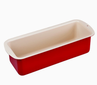 SUNCITY Red Series Molde Rectangular para Pan de 20 cm, Acero al Carbono Antiadherente