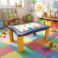 Table de jeu interactive pour enfants |   Table de jeu intelligente à écran tactile pour l'apprentissage STEM, support au sol, affichage de texte éducatif, activités ludiques