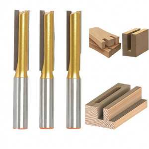 Fraise <span class=keywords><strong>à</strong></span> double dent en carbure, queue de 1/2 pouce, pour routeur CNC, outils de tournage du bois pour le travail du bois - Product Image 1