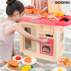 Ensemble de jouets de cuisine éducatif pour enfants, faire semblant de cuisiner, famille cuisinier, avec son lumineux - Product Image 3