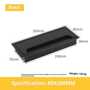 Plaque de couverture rectangulaire en alliage d'aluminium pour trous de câblage de <span class=keywords><strong>meuble</strong></span> <span class=keywords><strong>TV</strong></span> et de bureau - Étanche et résistante à la corrosion - Product Image 6