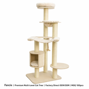 <span class=keywords><strong>Arbre</strong></span> <span class=keywords><strong>à</strong></span> <span class=keywords><strong>chat</strong></span> multi-niveaux en bois massif <span class=keywords><strong>scandinave</strong></span>, corde en sisal naturel, 5 niveaux, meubles pour animaux de compagnie écologiques et durables, maison moderne - Product Image 1