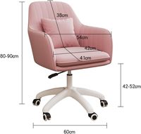 Offre Spéciale chaises de bureau de luxe modernes chaise d'ordinateur pivotante rembourrée avec accoudoir pour bureau étude travail vanité maison cuisine