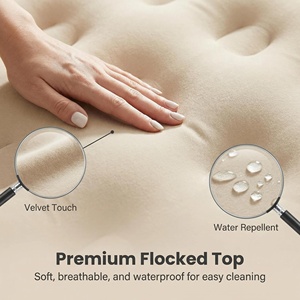 Kasur Angin Tiup Lipat Portabel PVC Flocking dengan Pompa Terintegrasi untuk Rumah, Dalam Ruangan, Luar Ruangan, Mobil, dan Berkemah - Product Image 5