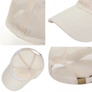Wholesale High Quality Custom Logo 6 Panel Design Summer Polyester Full Mesh Quick Dry Baseball Cap Trucker Mesh Cap - Product Image 5