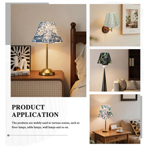 Customization High Quality E27 Screw Chandelier Pleated Fabric <strong>Lampshade</strong> <strong>Small</strong> European Style Bedside Cloth for Table Lamp <strong>Frame</strong> - Product Image 5