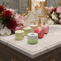 Pot en verre céramique vert mat personnalisé, 15 ml, 20 ml, 30 ml, 50 ml, 100 ml, pot en verre de porcelaine opale blanc pour crème cosmétique avec couvercle
