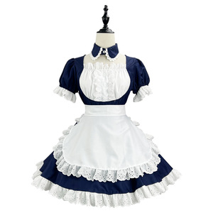 Maid Costume Navy Blue Dress Women Adult Anime Cosplay Costume With Label And Tags - Product Image 5