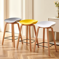 Tabourets de bar modernes de luxe en bois massif pour cuisine, bar à domicile, atelier, chambre et extérieur