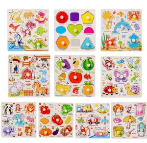 Luckykoo Planche d'association en bois avec poignées et boutons, pour l'apprentissage précoce de l'alphabet, puzzle de préhension pour enfants - Product Image 5