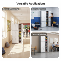 Casier métallique robuste à 9 portes, armoire en acier pour vêtements, casier de rangement pour salle de sport, vestiaire, personnel, école, armoire métallique