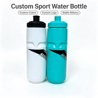 Bouteille d'eau de sport avec logo, 26 oz, anti-fuite, à presser, pour la salle de sport, la remise en forme, les activités de plein air, les voyages