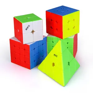 新设计奇艺MS 2x2 3x3 4x4 5x5金字塔无粘性磁速度魔术拼图立方体