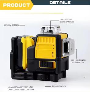 Nhà Máy mức độ <span class=keywords><strong>laser</strong></span> màu xanh lá cây chùm tia <span class=keywords><strong>laser</strong></span> chéo 12 Dòng tự san lấp mặt bằng <span class=keywords><strong>360</strong></span> độ máy công cụ 3D tự động mức độ <span class=keywords><strong>laser</strong></span> - Product Image 5