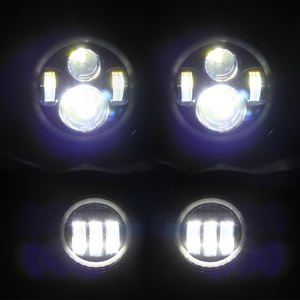 Offroad 4x4 मोटर वाहन 4 इंच एलईडी कोहरे प्रकाश बहु रंग बदलते 7 इंच आरजीबी एलईडी हेडलाइट - Product Image 2