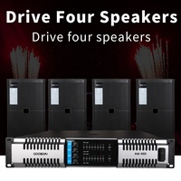 MIA-AW800 Système de Sonorisation Amplificateur Audio 4 Canaux 800W 8 Ohms 1600W 4 Ohms 2400W 2 Ohms Ampli de Puissance pour Performance Scénique